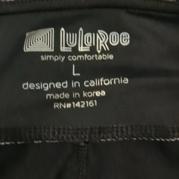 Lularoe Jordan workout leggings Size L - Picture 2 of 6